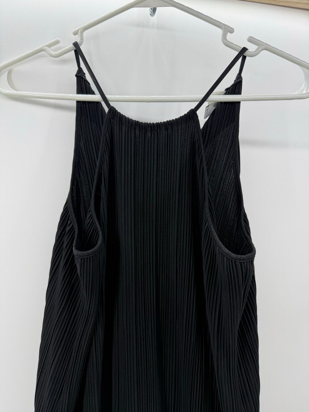 Womens A NEW DAY Black Maxi Midi Slit Dress - size XS
